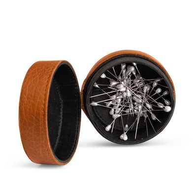 muud Emeli Lederbox zur Aufbewahrung Ø 8 cm Whisky