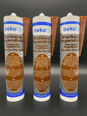 3x beko Parkettfugendicht 310ml kirsch/ mahagoni Fugenmasse Fugendicht Dichtmasse