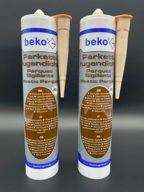 2x beko Parkettfugendicht 310ml Eiche Hell Fugenmasse Fugendicht Dichtmasse