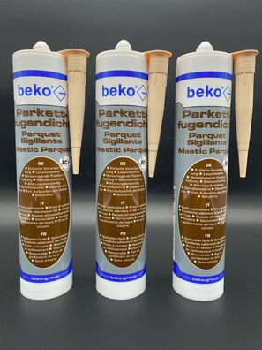 3x beko Parkettfugendicht 310ml Eiche hell Fugenmasse Fugendicht Dichtmasse