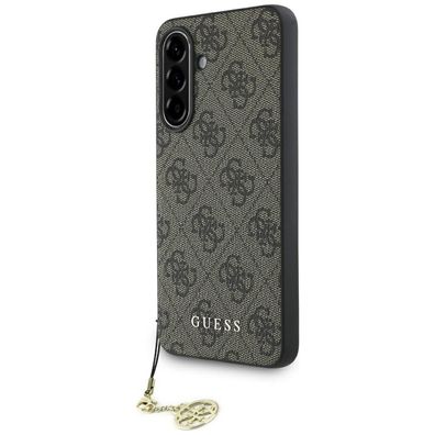 Hülle Galaxy A56 Guess Logo Kunstleder braun mit Kette goldfarbig