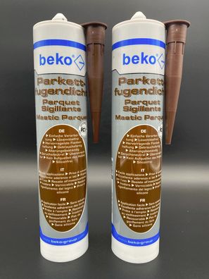 2x beko Parkettfugendicht 310ml Nussbaum Fugenmasse Fugendicht Dichtmasse