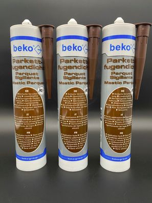3x beko Parkettfugendicht 310ml Nussbaum Fugenmasse Fugendicht Dichtmasse