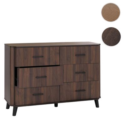 Kommode HWC-P42, Sideboard Schrank Anrichte, 6 Schubladen 86x120x40cm
