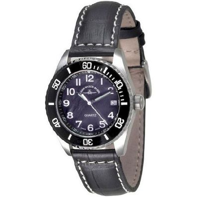 Zeno-Watch - Armbanduhr - Damen - Diver Ceramic Medium Size black - 6642-515Q-s1