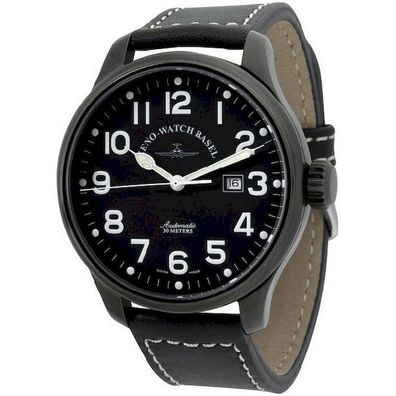 Zeno-Watch - Armbanduhr - Herren - Chrono - Oversized Pilot black - 8554-bk-a1