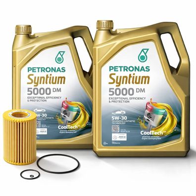 10L Petronas 5W30 Motoröl 229.52 + Ölfilter für Mercedes OM642 V6 CDI 6421800009