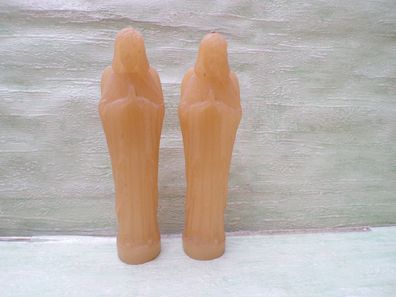 2 Kerzen Wachsfigur betende Frau Madonna 17cm
