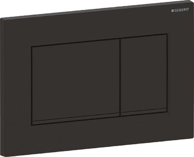 Geberit Sigma20 (ex Sigma30) BetPl., 2-M-Sp. Square, schw matt lack, Etc/schwarz