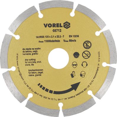 Diamanttrennscheibe 125x22,2mm