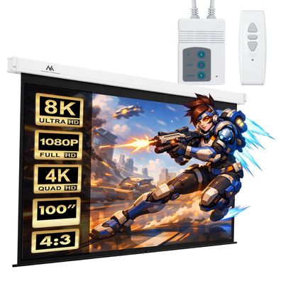 Maclean MC-592 Projektionswand 100" 200x150 cm 4:3 Wand oder Decke