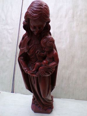 Alte Madonna Maria Mutter Gottes Wachswerkstatt Sonthofen 54cm Handarbeit Religion