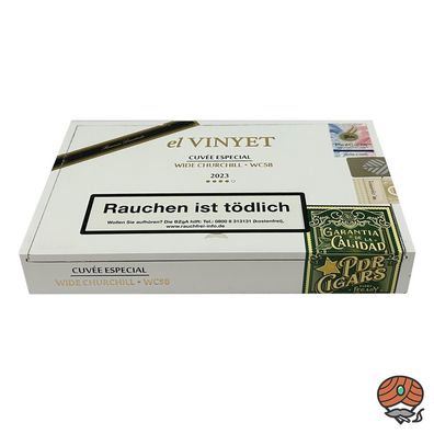 PDR El Vinyet Cuvee Especial WC58 Wide Churchill Zigarren 10er Kiste aus Dom. Rep