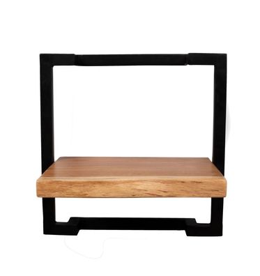 Wandregal Regal Wandboard aus Akazie mit Metallgestell