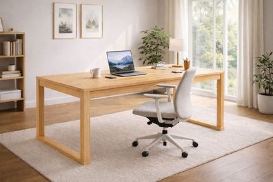 Schreibtisch 180 x 80 x 74 cm Bürotisch Kernbuche geölt #2686