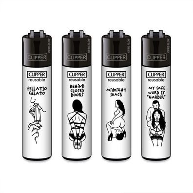 Clipper Reibrad Feuerzeuge FFX Adults #4, 4 Stück