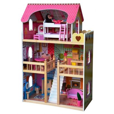Kinderspielzeug-Holzset Puppenhaus - (3776)