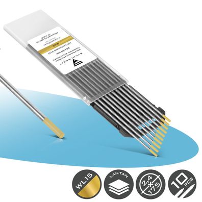 Stahlwerk Wolframelektroden / Schweißelektroden 2,4 x 175 mm WL15 gold 10er Set