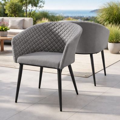 Destiny Gartensessel MODENA, Aluminium, Bespannung aus Olefin, grau