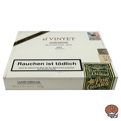 PDR El Vinyet Cuvee Especial BF52 Belicoso Zigarren 10er Kiste aus Dom. Rep