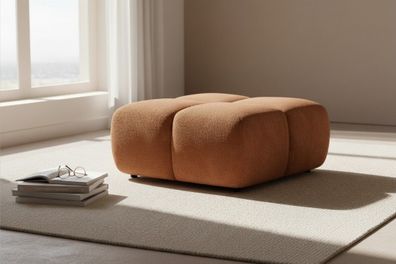 Polsterhocker Sitzhocker Hocker VEGA in Stoff Egon Rostbraun