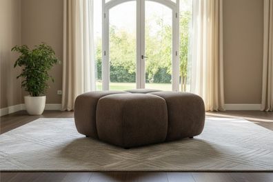 Polsterhocker Sitzhocker Hocker VEGA in Stoff Egon Dunkelbraun