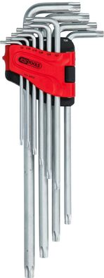 KS TOOLS Torx-Winkelstiftschlüssel-Satz mit Bohrung, XL, 10-tlgTB8-TB50