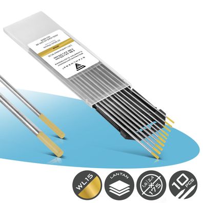 Stahlwerk Wolframelektroden/Schweißelektroden WL15 gold 5 x 1,6 mm + 5 x 2,4 mm