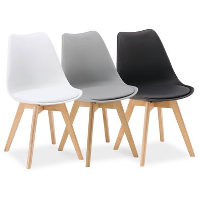 Küchenstuhl Weiß Schwarz Grau 1 - 6 Stühle Esszimmer Holz modern Kunststoff Esszim