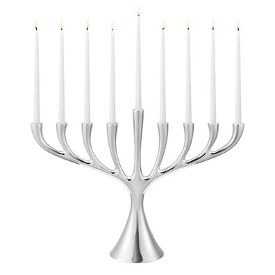 Georg Jensen - Kerzenhalter Menorah Hanukkah aus Edelstahl