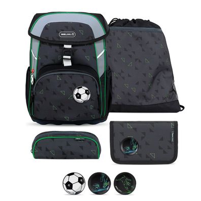 Belmil Maxi ergonomisches Schulranzen-Set 5-teilig "Striker X" mit Brustgurt und
