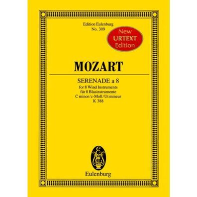 Serenade c-Moll KV 388 Studienpartitur Noten
