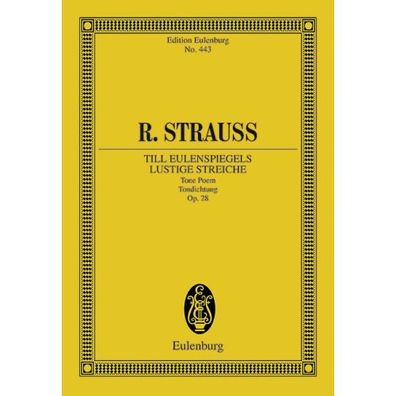 Till Eulenspiegels lustige Streiche op. 28 TrV 171 Studienpartitur Noten