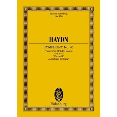 Sinfonie Nr. 45 fis-Moll Hob. I: 45 Studienpartitur Noten