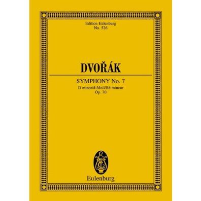 Sinfonie Nr. 7 d-Moll op. 70 B 141 Studienpartitur Noten