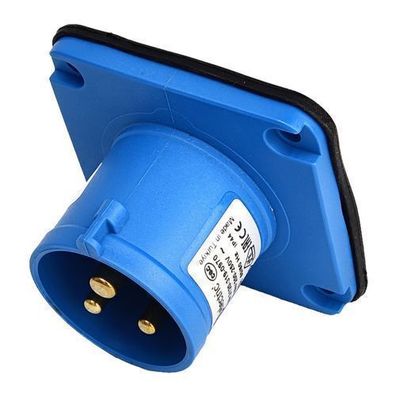 CEE Einbaustecker gerade Camping 3P 16A 230V IP44