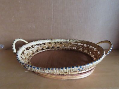 kleines Brotkörbchen Holz oval ca. 22 x 17 cm