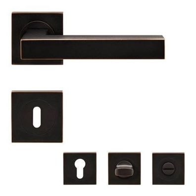 Karcher Türdrücker-Rosetten-Garnitur ER46Q Seattle Antik Bronze Türgriff Klinke