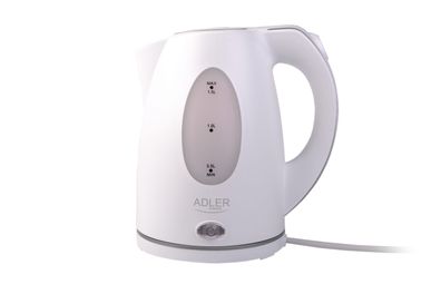 Adler AD 1207 Wasserkocher 1,5 L - 2000 W, 360°-Sockel - Weiß