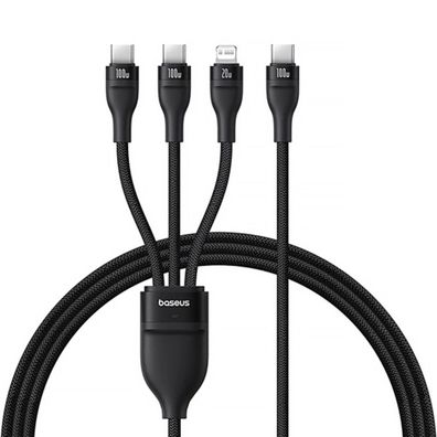Baseus Flash Series 3 100W USB-C 3in1 Kabel - USB-C+USB-C+ Lightning 1,5m + 3 x