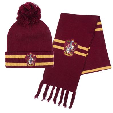 Harry Potter Mütze & Schal Kinder Gryffindor 2er-Pack Winter Accessoire