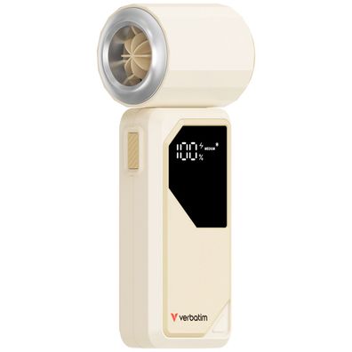 Verbatim Cool 'n' Go AirJet – Tragbarer USB-C Mini-Ventilator mit LED-Anzeige & 4