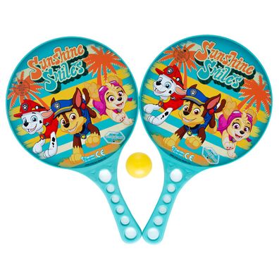 Paw Patrol 2 Stück Beachball Schläger Set mit Ball für Familien und Kinder