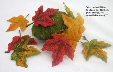 Herbstdeko Blaetter 1 Set mit 20 Stueck Herbstblaetter