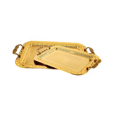 2-teiliges Serviertablett aus hochwertigem 18/10 Edelstahl - Robust & stapelbar