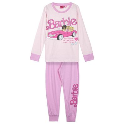 Barbie Kinder Pyjama lang Single Jersey Schlafanzug 100 % Baumwolle