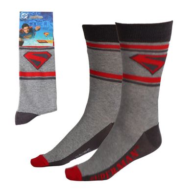 DC Comics Superman 1 Paar Socken mit komfortabler Passform in Größe 38-45