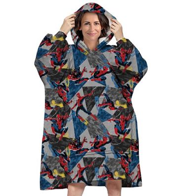 Spiderman Bequemer Überwurf mit Kapuze Kapuzen Poncho für Erwachsene in Einheitsgröße
