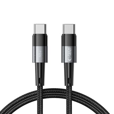 Tech-Protect UltraBoost USB-C / USB-C PD-Kabel 60W 3A 1 m – Grau