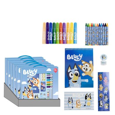 Bluey Kinder Ausmalset Malset Kreativset für Beschäftigungsspielzeug